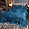 Luxury wahsed silk bedsheet bedding set